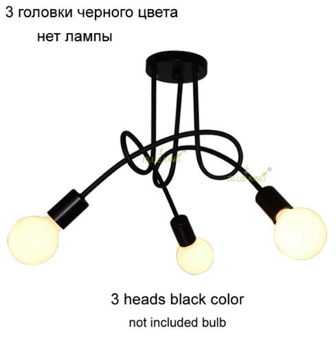 Vintage Ceiling Lights Ceiling Lighting Black Creative Personality Ceiling Lamps Fixtures Living Room Luminaria Lustre