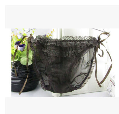 CR Women Panti 5pcs/lot High Quality   String Lace Brief Adjustable Straps Transparent Thong Panties AU247