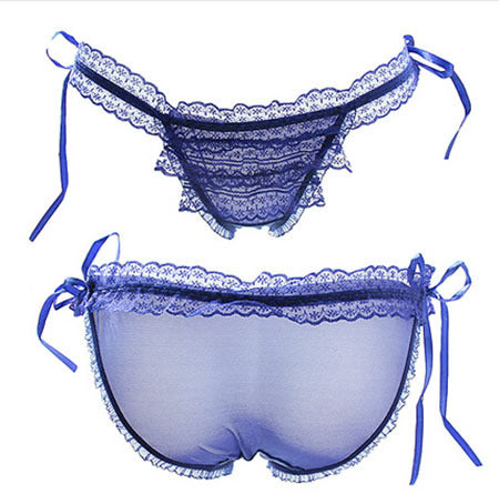 CR Women Panti 5pcs/lot High Quality   String Lace Brief Adjustable Straps Transparent Thong Panties AU247