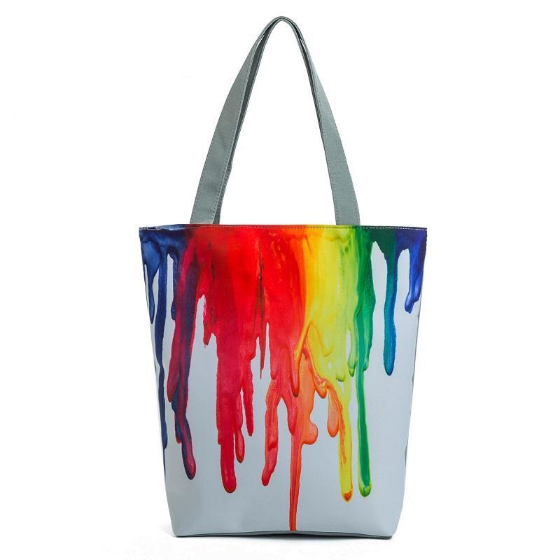 Women's Stylish Colorful Painting Large Tote