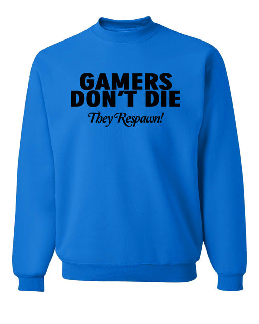 Gamers Don't Die They Respawn printed tracksuits gift for gamers sweatshirts men fall winter fleece hoodies o-neck clothing