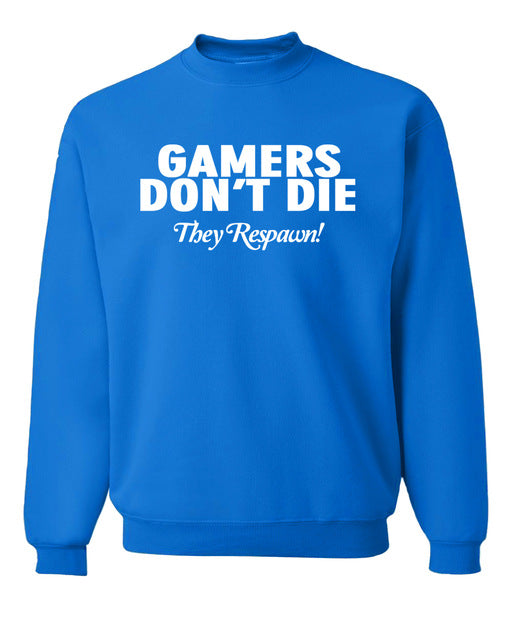 Gamers Don't Die They Respawn printed tracksuits gift for gamers sweatshirts men fall winter fleece hoodies o-neck clothing