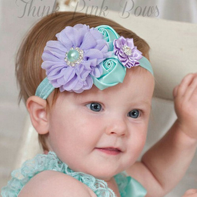 JRFSD A New Cute Headband Newborn Flower Hair Bands Kids Flower Crown Hair Accessories for Girls  H007