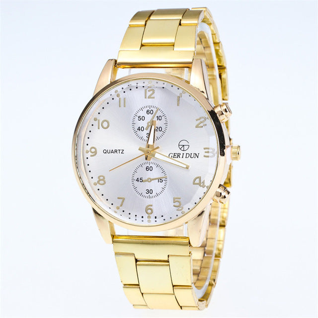 New Famous Brand Luxury Golden Casual Quartz Watch Women Metal Stainless Steel Dress Watches Relogio Feminino Clock,3 Color