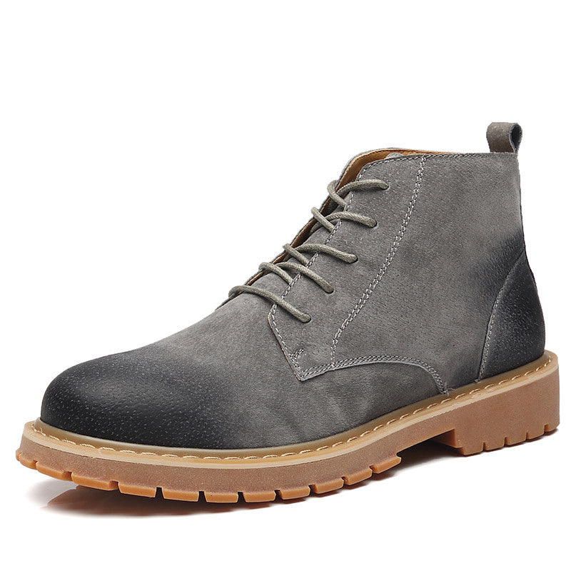 Audorci Winter Men Boots Shoes Keep Warm Vintage Man Leather Shoes Lace Up Fashion Men Shoes Size 38-44 With Fur