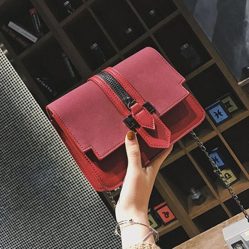 Women's Fashion Matte Leather Designer Shoulder Bag