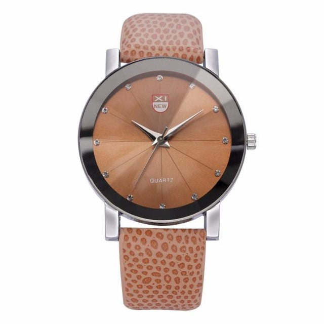 Men's Luxury Stainless Steel Leather Designer Quartz Wrist Watch