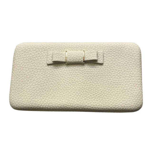 Purse bow wallet female famous brand card holders cellphone pocket PU leather women money bag clutch women wallet 505