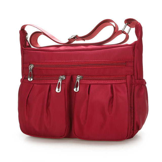 New Casual Nylon Bag Shoulder Bags Messenger Multilayer Bag Waterproof Nylon Lady Mom Casual Handbag Bolsos sac a main