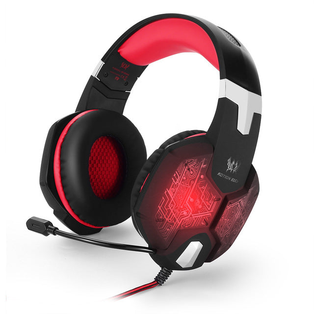 Game Headset headphones LED light with microphone