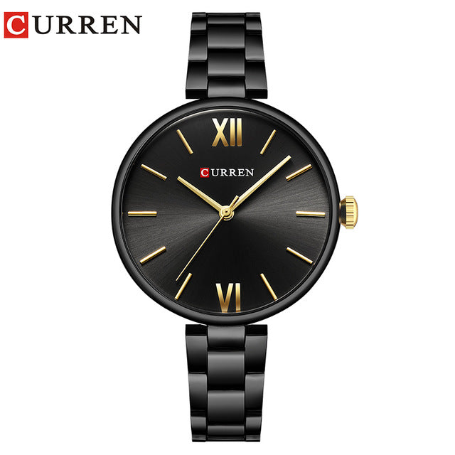 CURREN Top luxury brand Women Watch Quartz Female clock Casual Fashion Stainless steel Strap Ladies Gift relogio feminino New