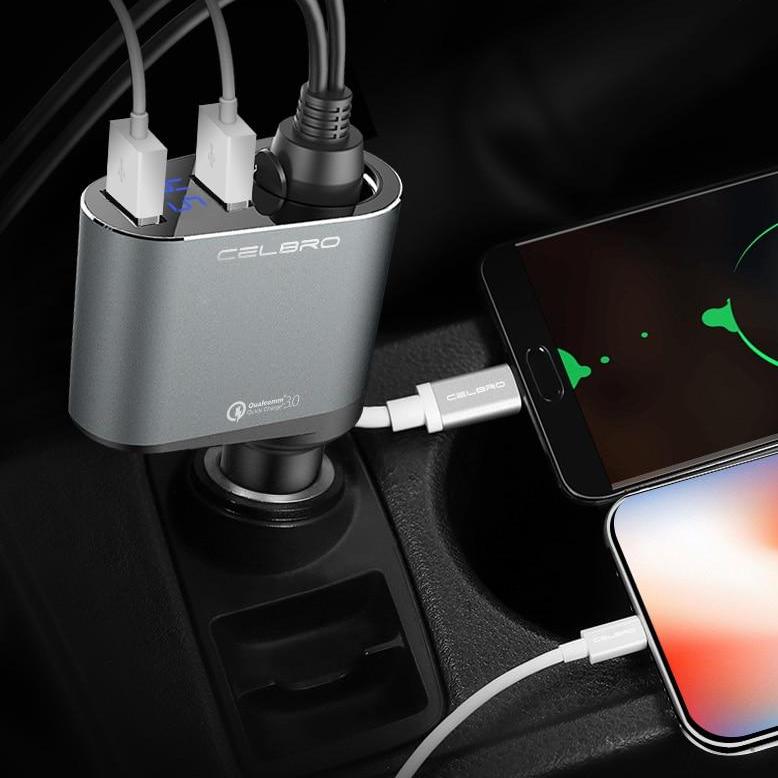 Dual USB 3.0 Quick Charging Car Charger Outlet Adapter