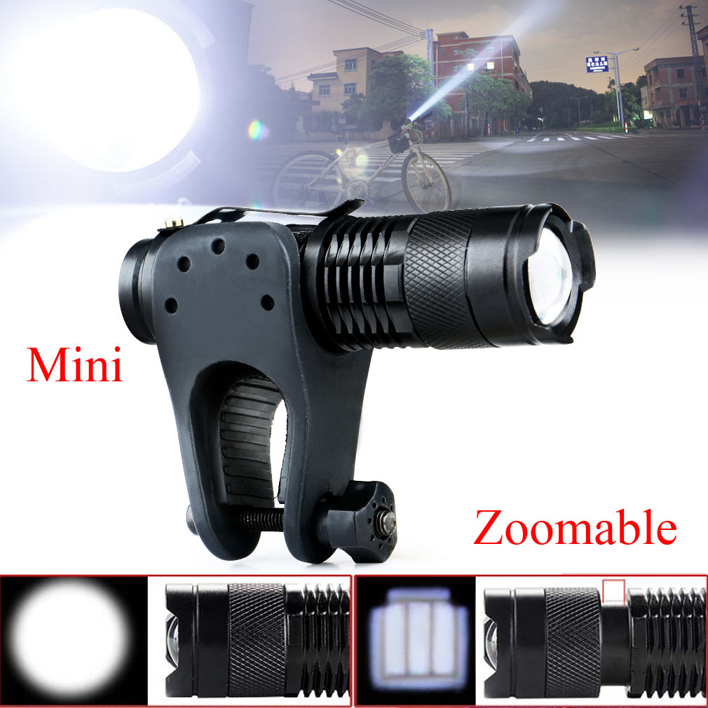 Portable Focus Adjust High Power LED Flashlight with Clip-On Holder