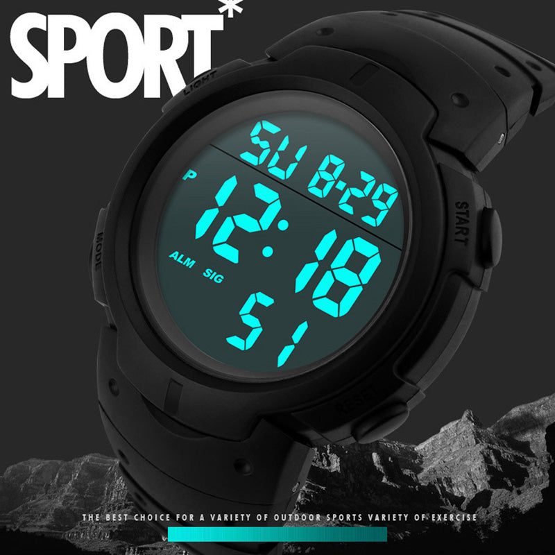 Fashion watch LED Digital men waterproof sport style Men's Boy Stopwatch Date Rubber Sport Wrist Watch