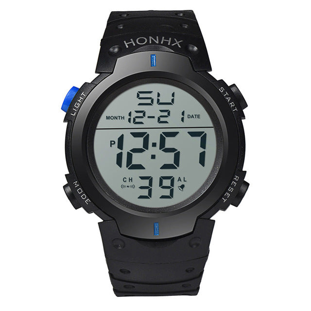 Fashion watch LED Digital men waterproof sport style Men's Boy Stopwatch Date Rubber Sport Wrist Watch