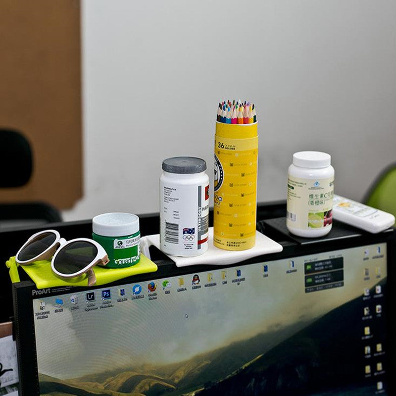 Mini Computer Screen Clip-On Table Shelf