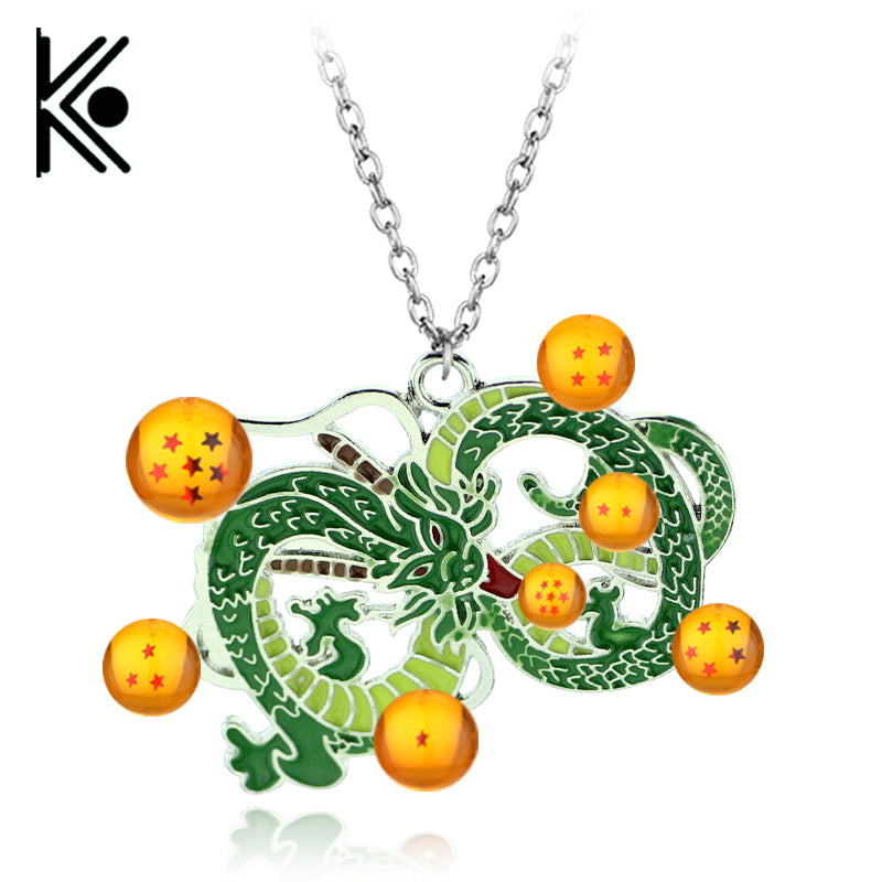 Japanese animated Dragon Ball Z necklace  shenron Realize your wishes series super dragonball 4 stars Goku Dragonball Necklace
