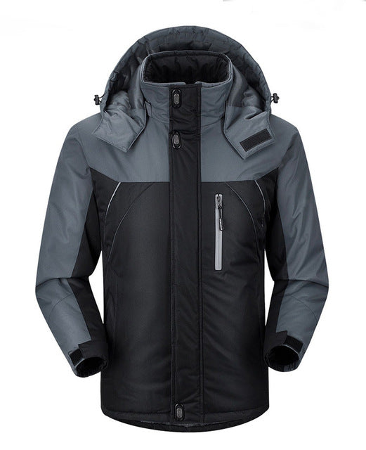 New Men Thicken outwear super warm Coat Winter Climb Mountain Jacket Hooded male Parkas Windproof plus size jackets