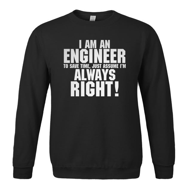 for adult spring winter men sweatshirt I'm An Engineer print men hoodies hip hop tracksuit Engineer hoodie brand-clothing