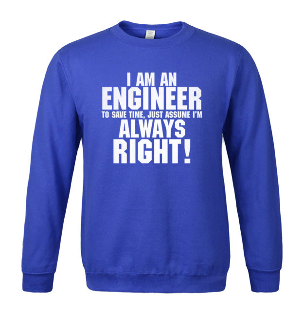 for adult spring winter men sweatshirt I'm An Engineer print men hoodies hip hop tracksuit Engineer hoodie brand-clothing