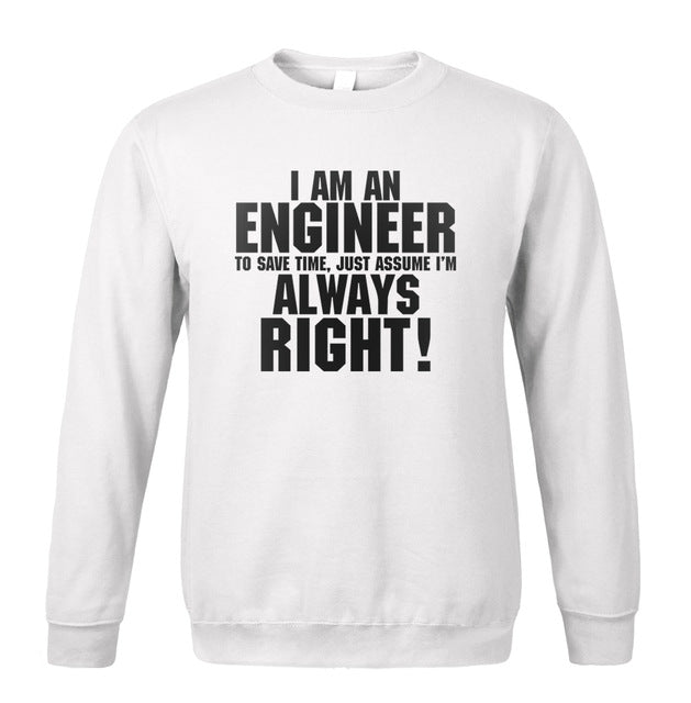 for adult spring winter men sweatshirt I'm An Engineer print men hoodies hip hop tracksuit Engineer hoodie brand-clothing