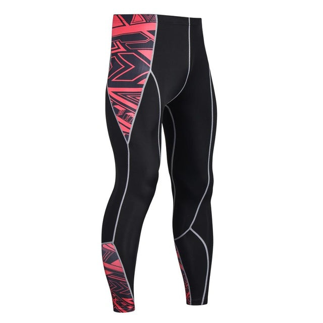 Mens Workout Fitness Compression Leggings Pants Bottom MMA Crossfit Weight Lifting Bodybuilding Skin Tights Trousers