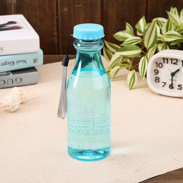 Portable 550ml Plastic Sports Water Bottle Container Leak-proof Bottles for Outdoor Riding Traveling Climbing Camping TB