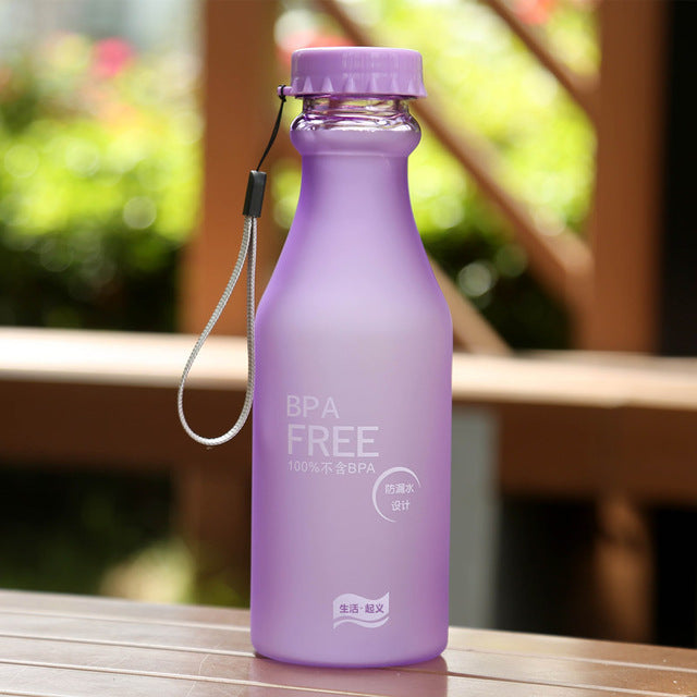 Portable 550ml Plastic Sports Water Bottle Container Leak-proof Bottles for Outdoor Riding Traveling Climbing Camping TB