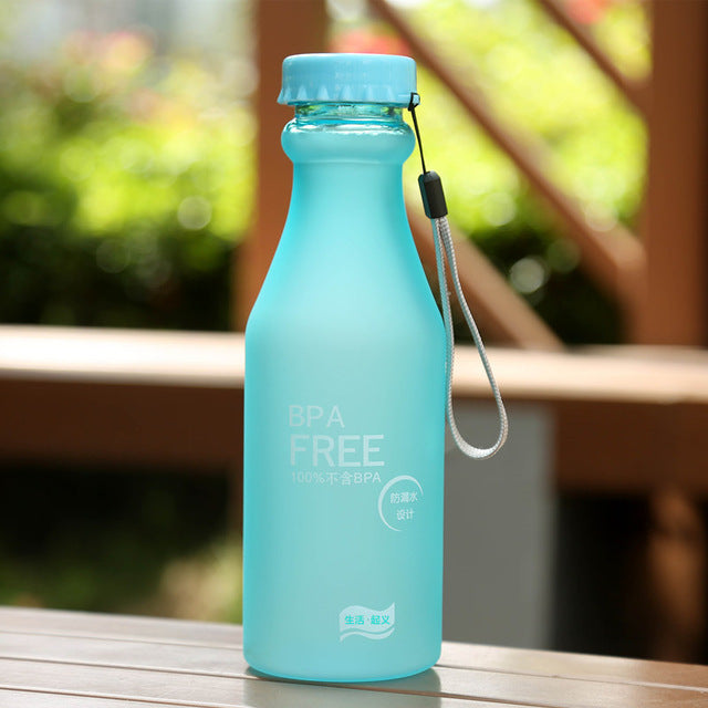 Portable 550ml Plastic Sports Water Bottle Container Leak-proof Bottles for Outdoor Riding Traveling Climbing Camping TB