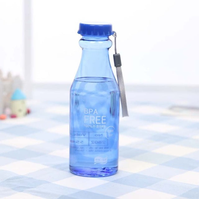 Portable 550ml Plastic Sports Water Bottle Container Leak-proof Bottles for Outdoor Riding Traveling Climbing Camping TB