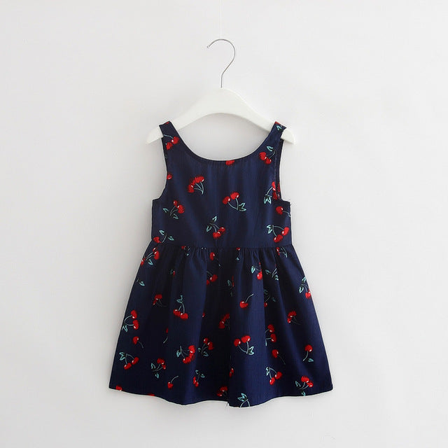 Baby Girl Summer Casual Style Dress Sweet Heart Print Cotton Princess Kids Dresses For Girls Clothes Toddler Girl Clothing