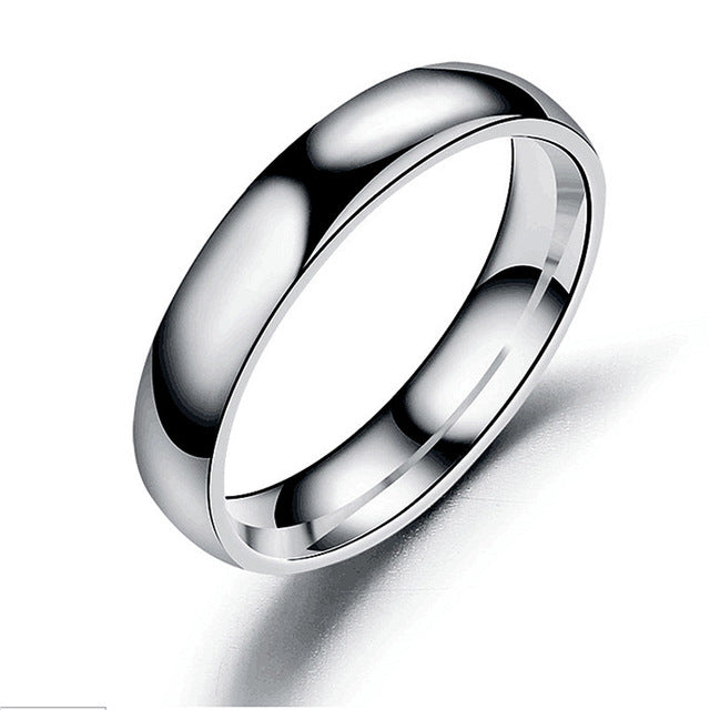 ZORCVENS stainless steel men ring 4mm black & silver & gold-color rings for women men jewelry