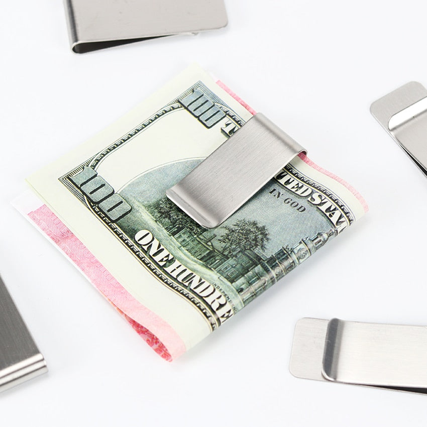 1PC High Quality Stainless Steel Metal Money Clip