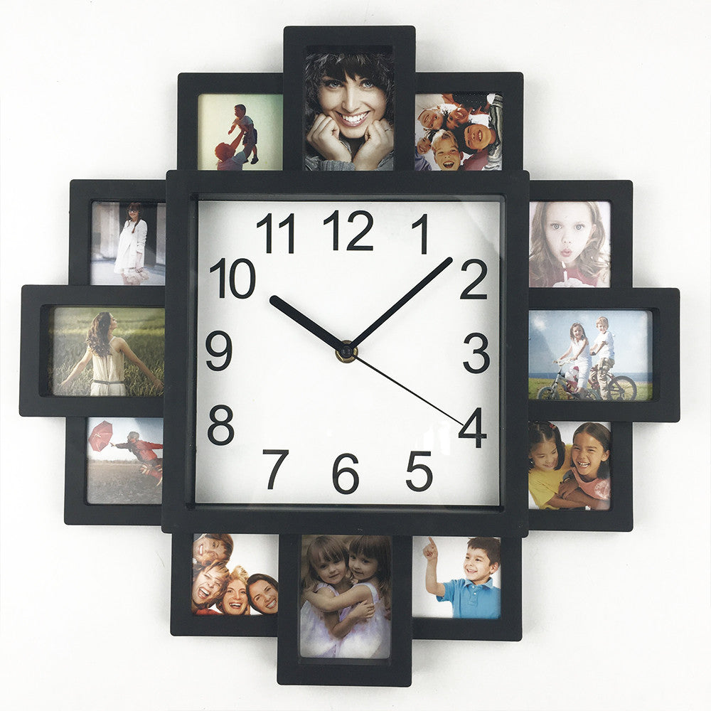 Modern DIY 12 Photo Frame Wall Clock