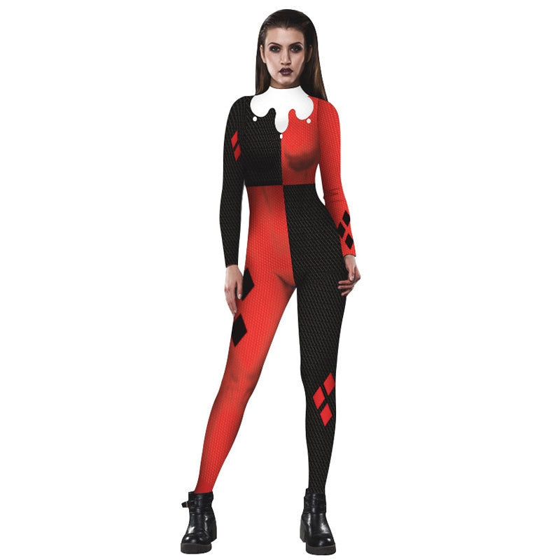 Harley Quinn Joker Jumpsuit Costume