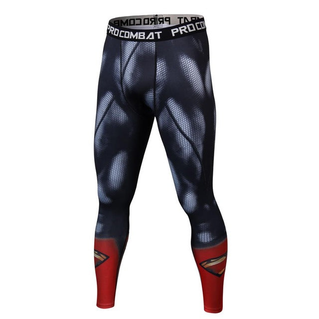 Brand clothing new Mens trousers compression 3D printing superhero superman/cheetag leggings M-3XL.