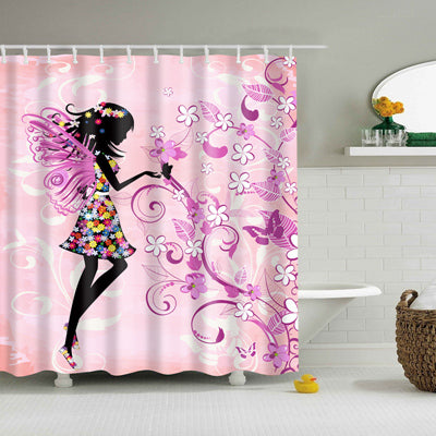 New Colorful Eco-friendly Cat Elephant Egyptian Maya Butterfly Bird Polyester High Quality Washable Bath Decor Shower Curtains
