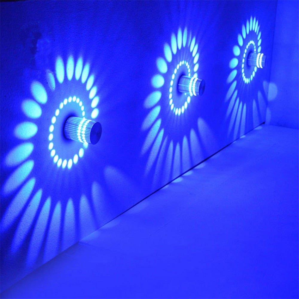 Luminous RGB LED Wall Sticker Light-Up Lamp Fixture with Remote Control