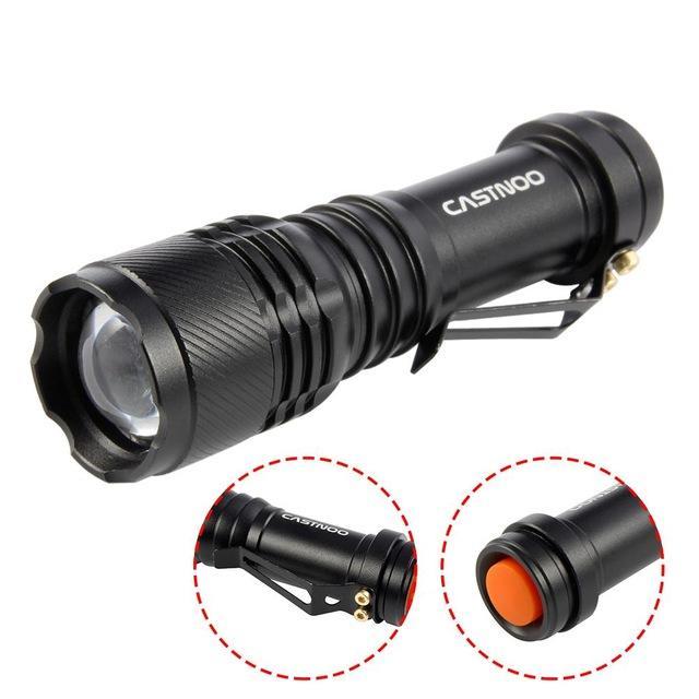 Zoomable 300 Lumens Waterproof LED Tactical Flashlight