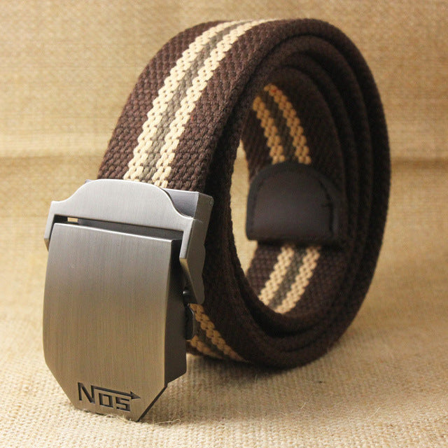 Men's Tactical Outdoor Alloy Automatic Buckle Belt