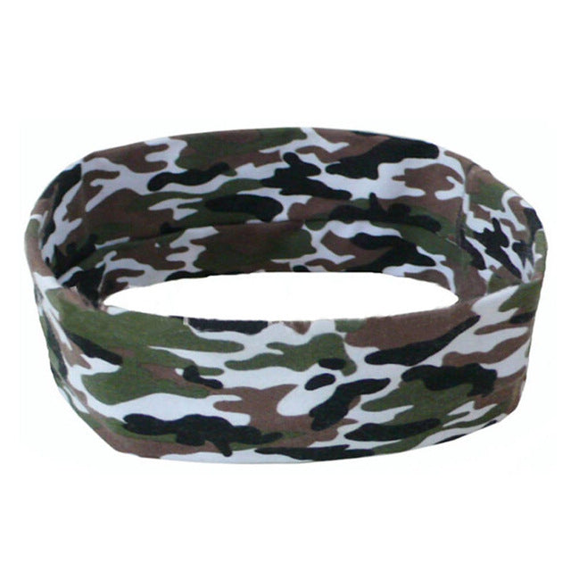 Men Print Sport Sweatband Headband Yoga Gym Stretch Head Band Hairband