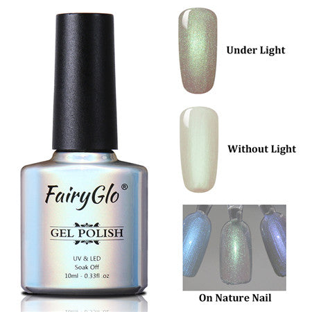 FairyGlo 10ML Pearl Gel Polish Shell UV Gel Nail Polish Glitter Top Base Primer Hybrid Varnish Gelpolish Mermaid Gel ink Shilak