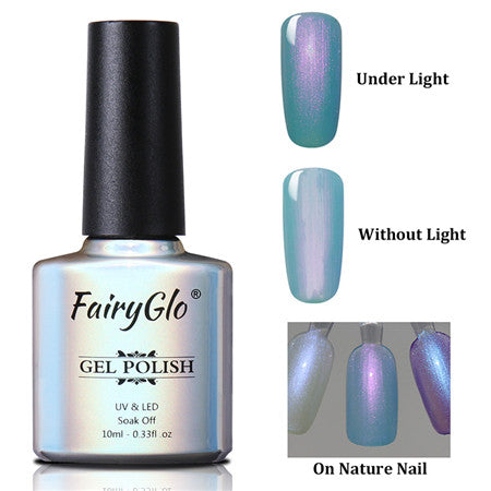 FairyGlo 10ML Pearl Gel Polish Shell UV Gel Nail Polish Glitter Top Base Primer Hybrid Varnish Gelpolish Mermaid Gel ink Shilak