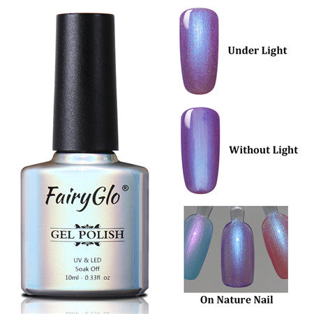 FairyGlo 10ML Pearl Gel Polish Shell UV Gel Nail Polish Glitter Top Base Primer Hybrid Varnish Gelpolish Mermaid Gel ink Shilak