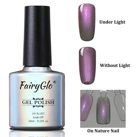 FairyGlo 10ML Pearl Gel Polish Shell UV Gel Nail Polish Glitter Top Base Primer Hybrid Varnish Gelpolish Mermaid Gel ink Shilak
