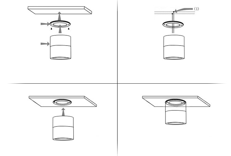 Modern Small LED Spotlight 7W 10W 12W 360 degree rotation Aisle lamp spotlight LED Indoor Home Down light AC 85-265V