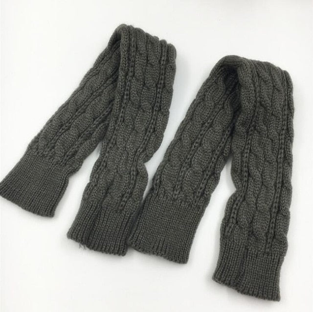 Fingerless Knitted Long Gloves
