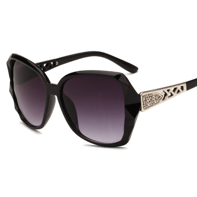 ZXWLYXGX Vintage Big Frame Mirror Sunglasses Women Brand Designer Gradient Lens High Quality Sun glasses Oculos De Sol