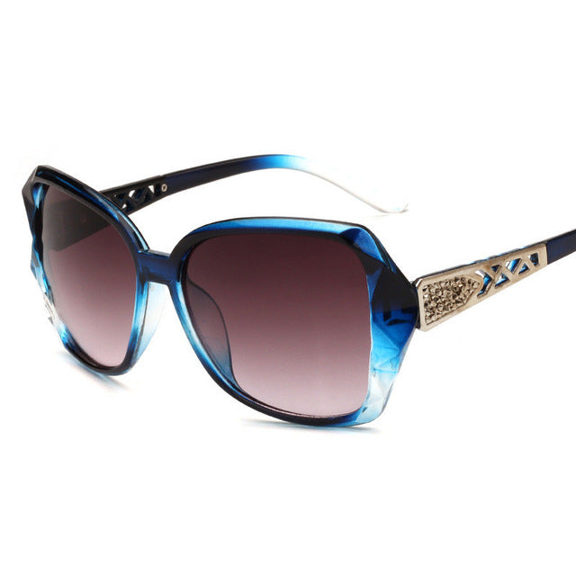 ZXWLYXGX Vintage Big Frame Mirror Sunglasses Women Brand Designer Gradient Lens High Quality Sun glasses Oculos De Sol