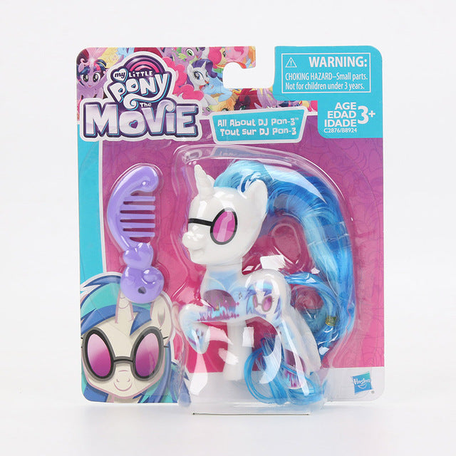 8cm My Little Pony Toys Friendship is Magic Pinkie Pie Rainbow Dash Fluttershy Songbird Serenade PVC Action Figure Model